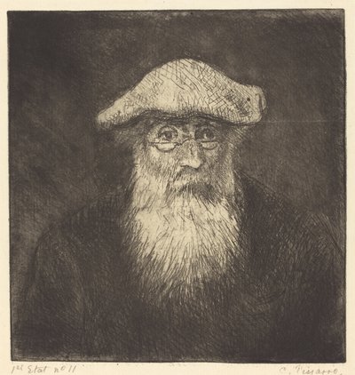 Zelfportret, ca. 1890 door Camille Jacob Pissarro